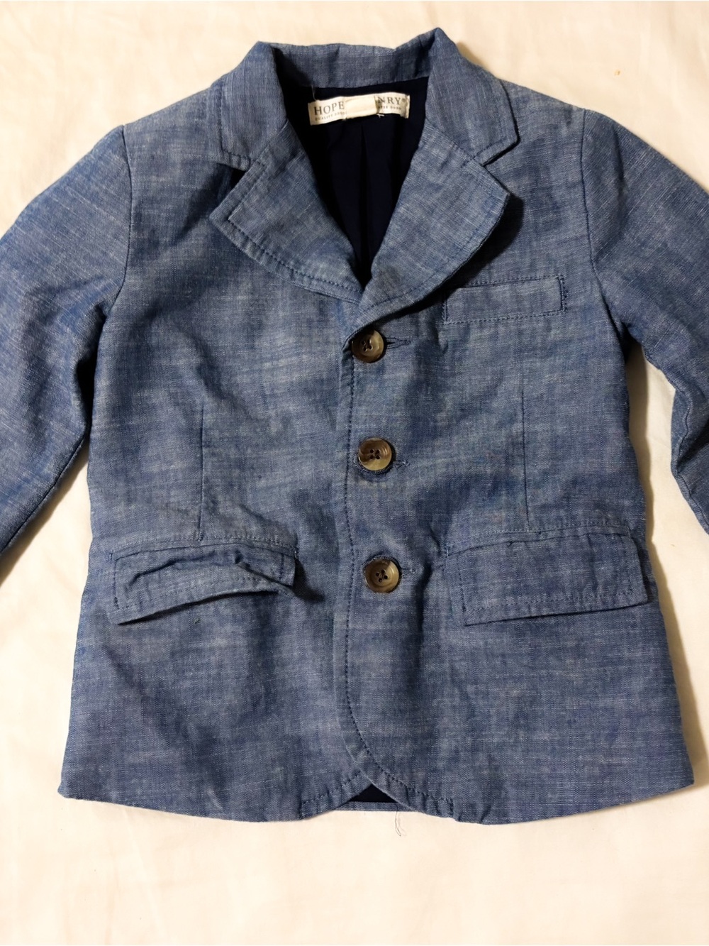 Hope & Henry Boys' & Kids' Blue Seersucker Suit Jacket